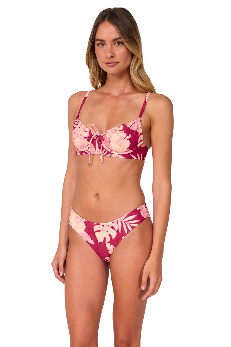 Avila Underwire Bikini Swimsuit Top, Alternate, color, Ruby Bay