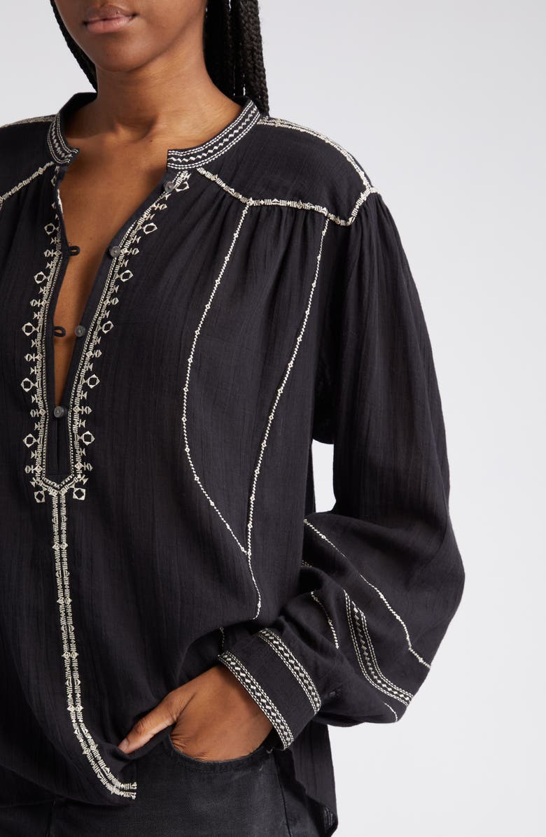 Isabel Marant Étoile Pelson Embroidered Top, Alternate, color, 