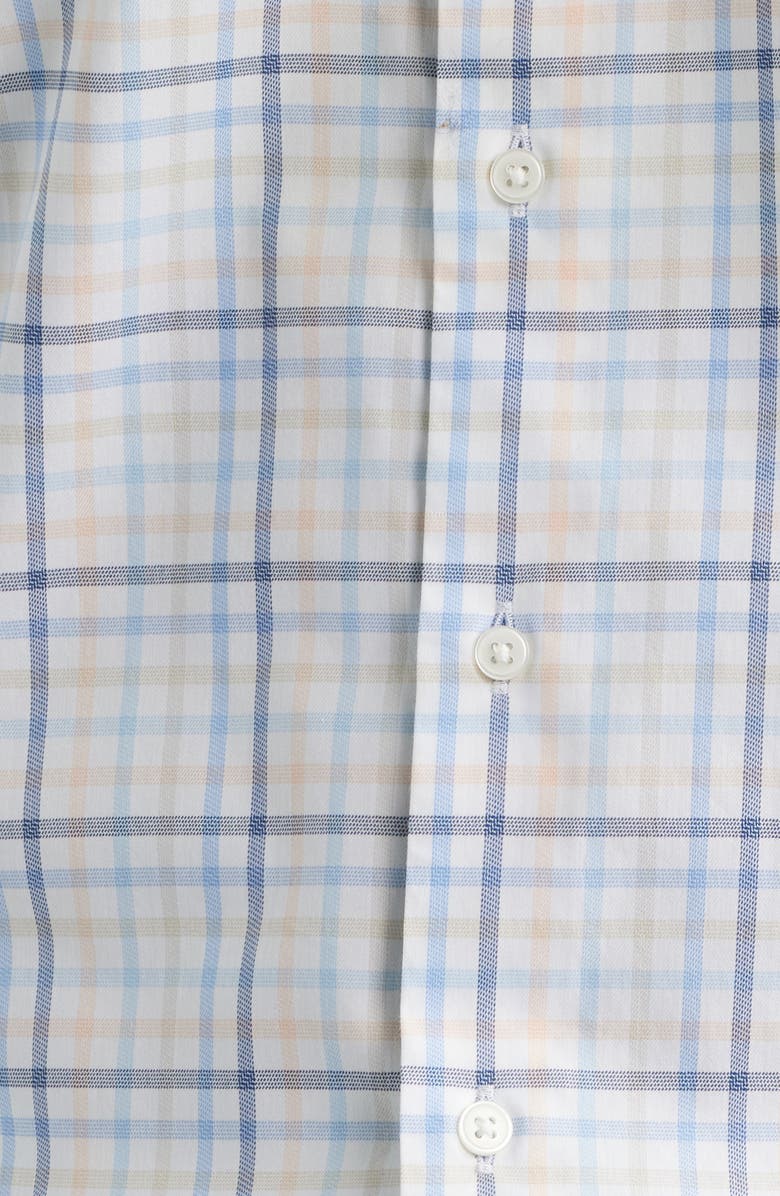 Peter Millar Warren Plaid Crown Light Button-Up Shirt, Alternate, color, Navy