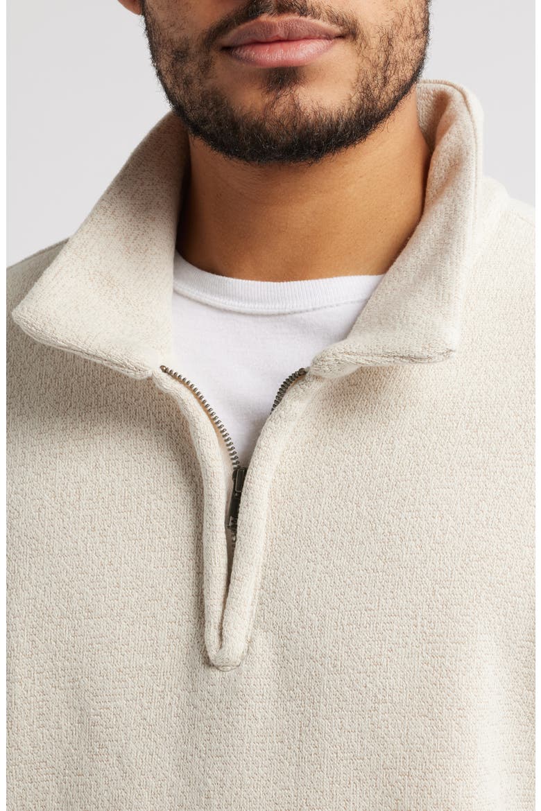 Gabe Oversize Fleece Quarter Zip Pullover, Alternate, color, BONE