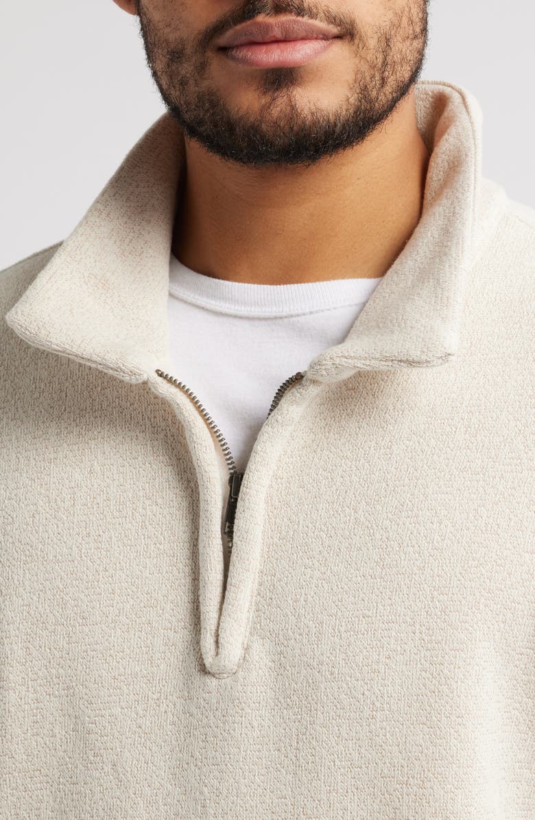 Threads 4 Thought Gabe Oversize Fleece Quarter Zip Pullover, Alternate, color, Bone