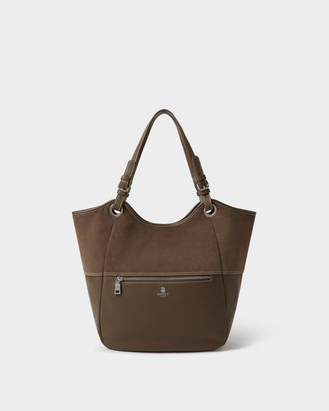 The Luxe Woodstock Suede & Leather Tote Bag