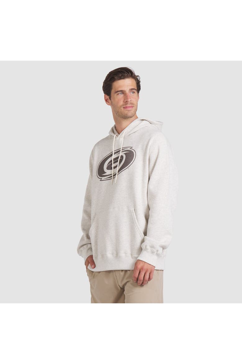 Men's Fanatics Cream Carolina Hurricanes Made in Canada Pullover Hoodie, Main, color, Heather Gray