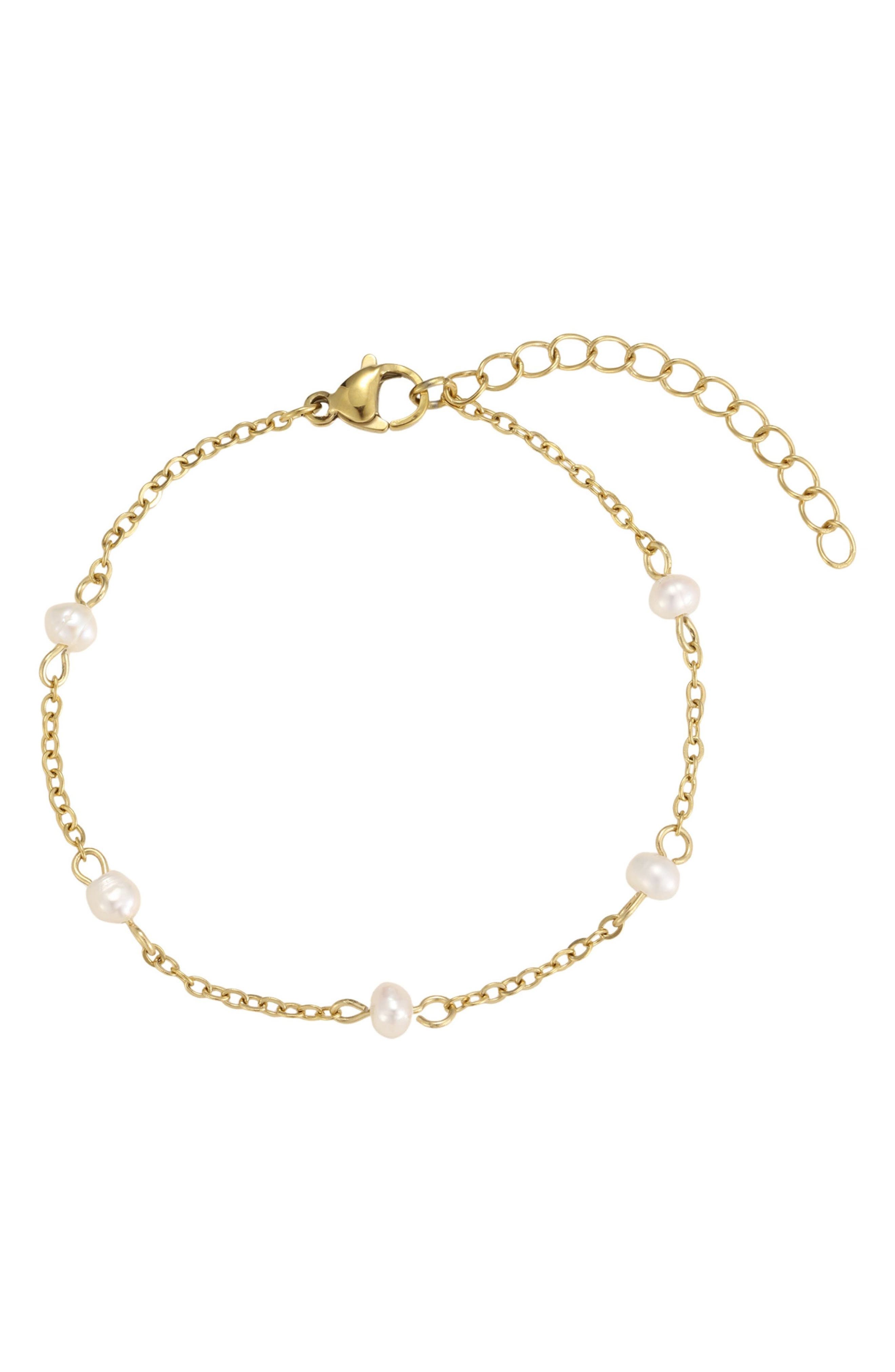 Imitation Pearl Chain Bracelet