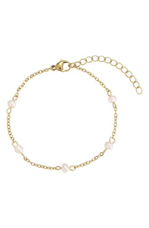 Imitation Pearl Chain Bracelet