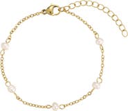Adornia Imitation Pearl Chain Bracelet