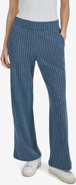 Andrew Marc Sport Ribbed Hacci Flare Leg Pants