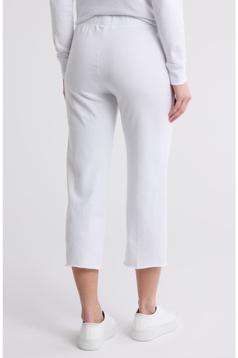 French Terry Raw Edge Sweatpants, Alternate, color, WHITE