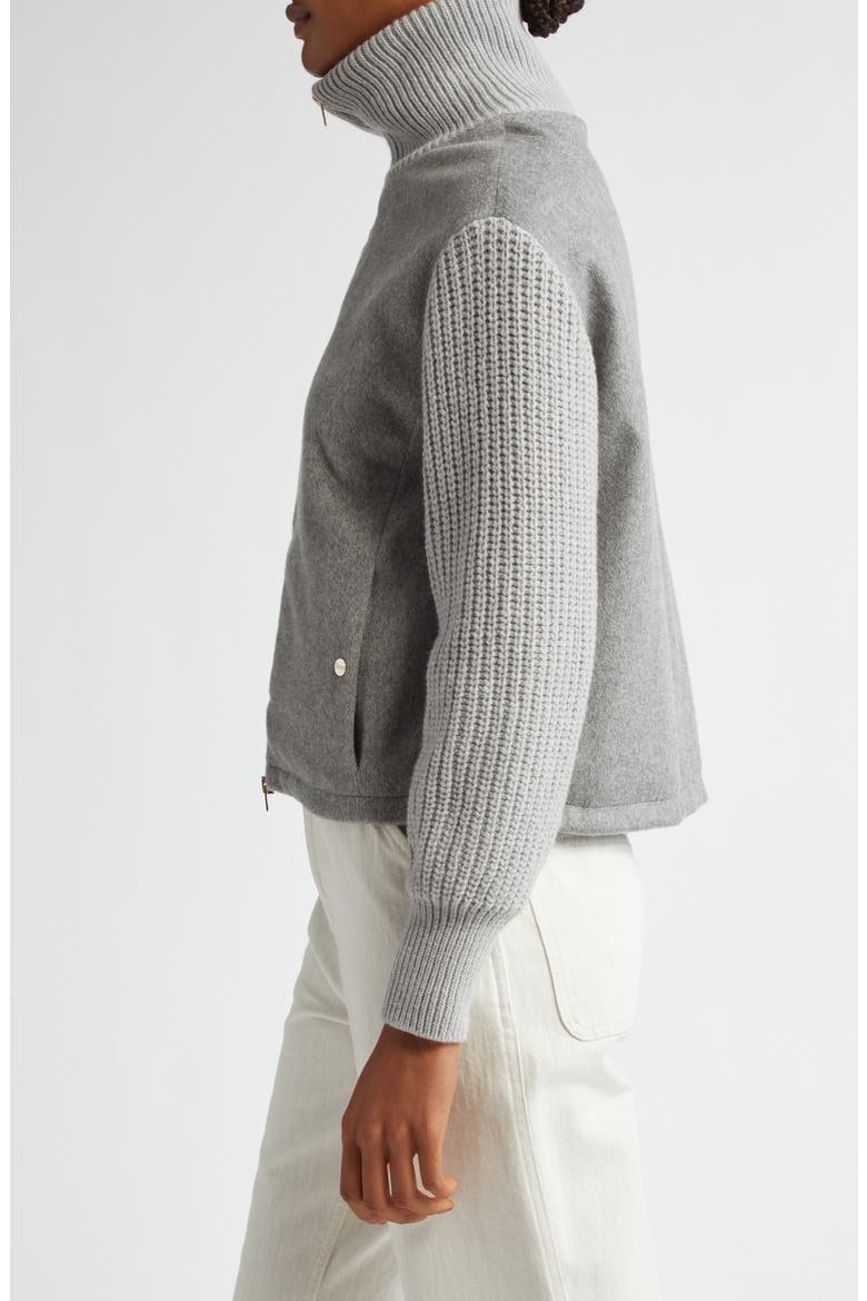 Cashmere and Wool Shaker Stitch Jacket, Alternate, color, GREY