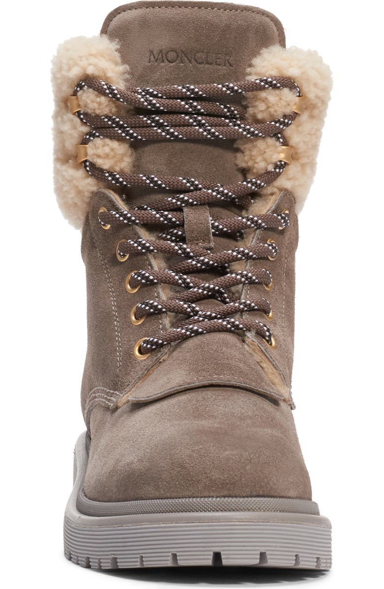 Moncler Patty Genuine Shearling Trim Boot, Alternate, color,