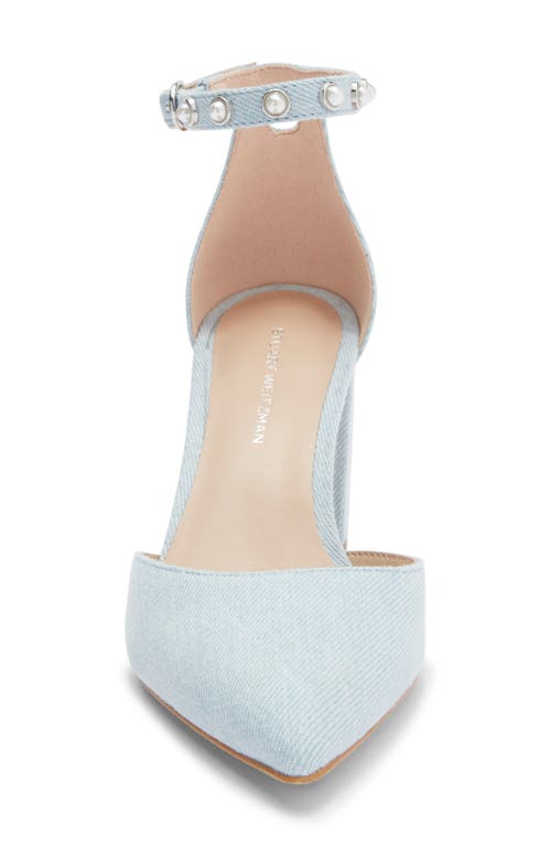 Stuart Weitzman Faux Pearl Block Heel Pump