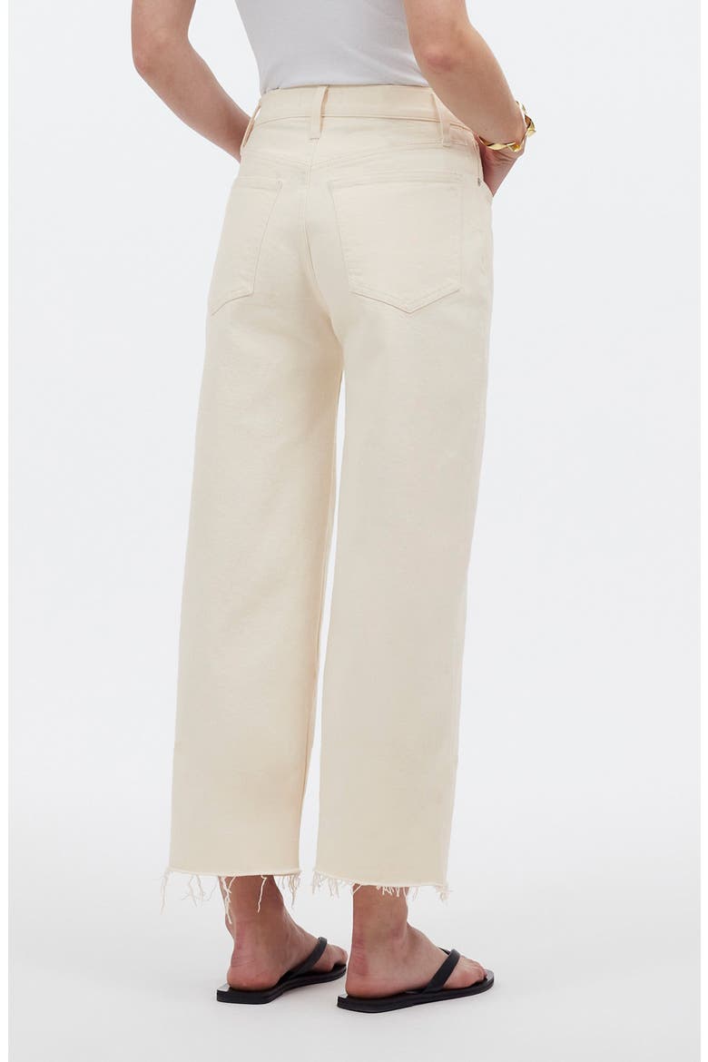 The Perfect Vintage Raw Hem High Waist Crop Wide Leg Jeans, Alternate, color, VINTAGE CANVAS
