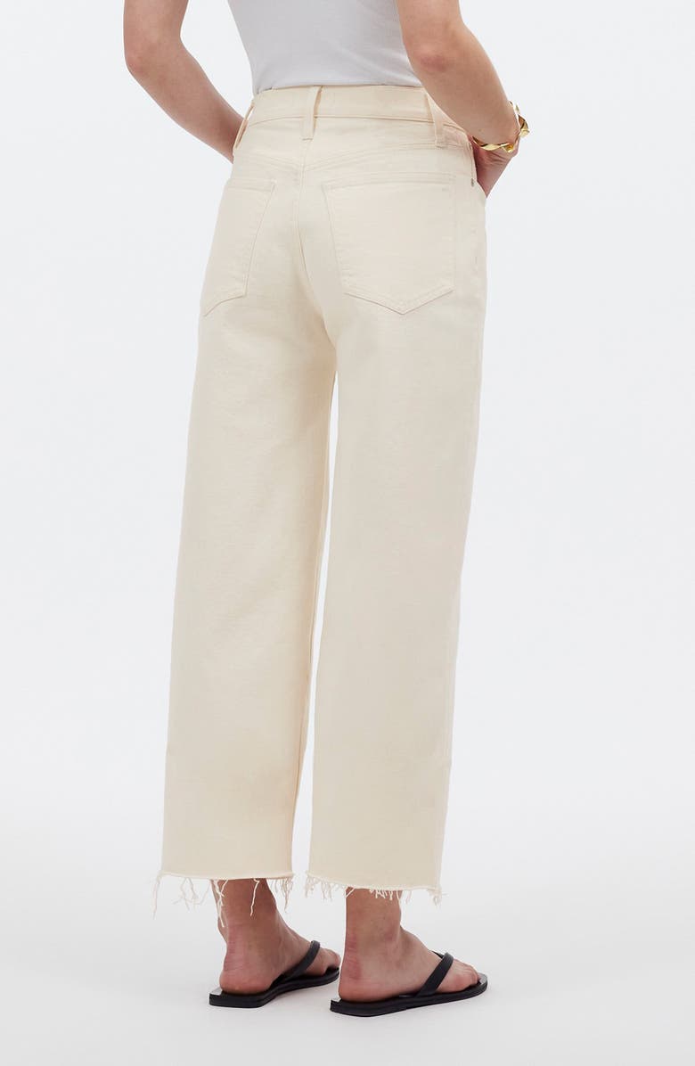 Madewell The Perfect Vintage Raw Hem High Waist Crop Wide Leg Jeans, Alternate, color, 