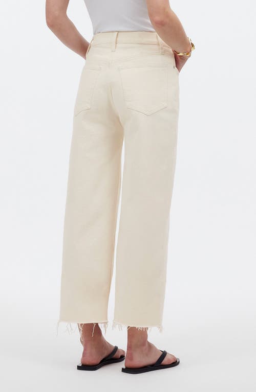 Madewell The Perfect Vintage Raw Hem High Waist Crop Wide Leg Jeans In Vintage Canvas