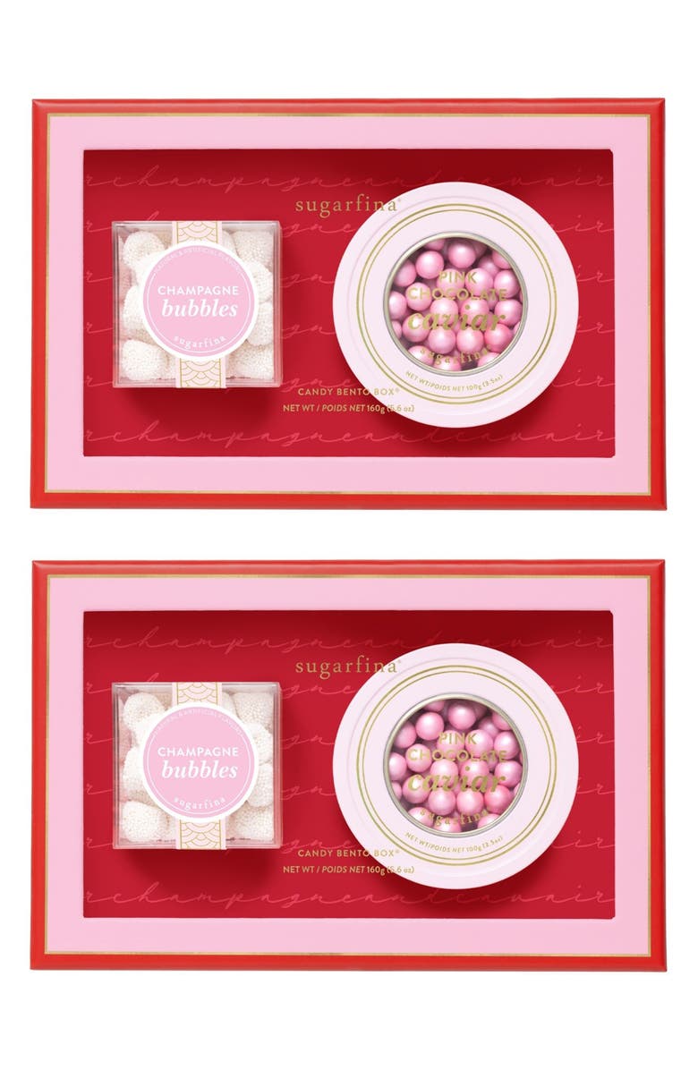 sugarfina Champagne Bubbles & Pink Chocolate Caviar Gift Set Duo, Alternate, color, 