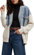 SAACHI Mixed Media Open Front Cardigan Jakcet