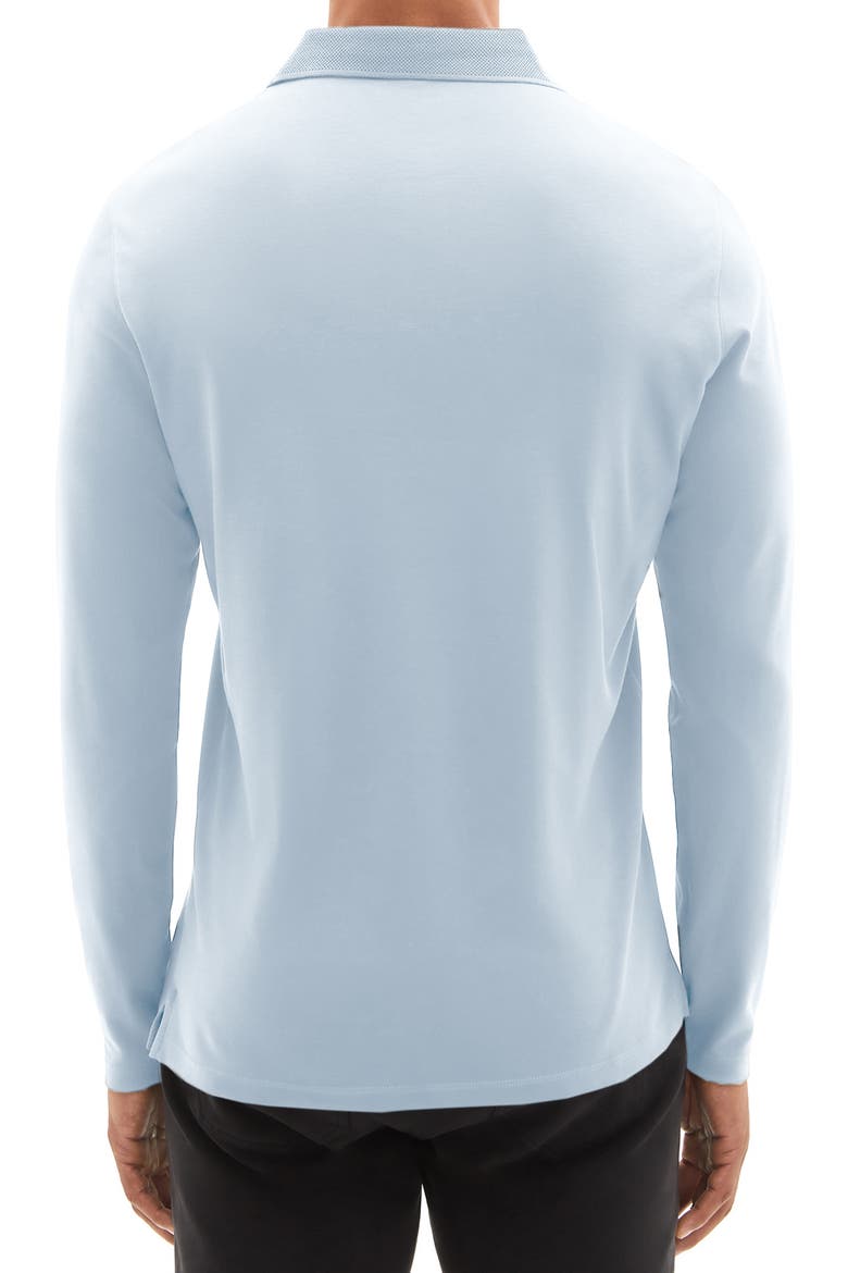 Georgia Long Sleeve Polo, Alternate, color, BLUE HAZE