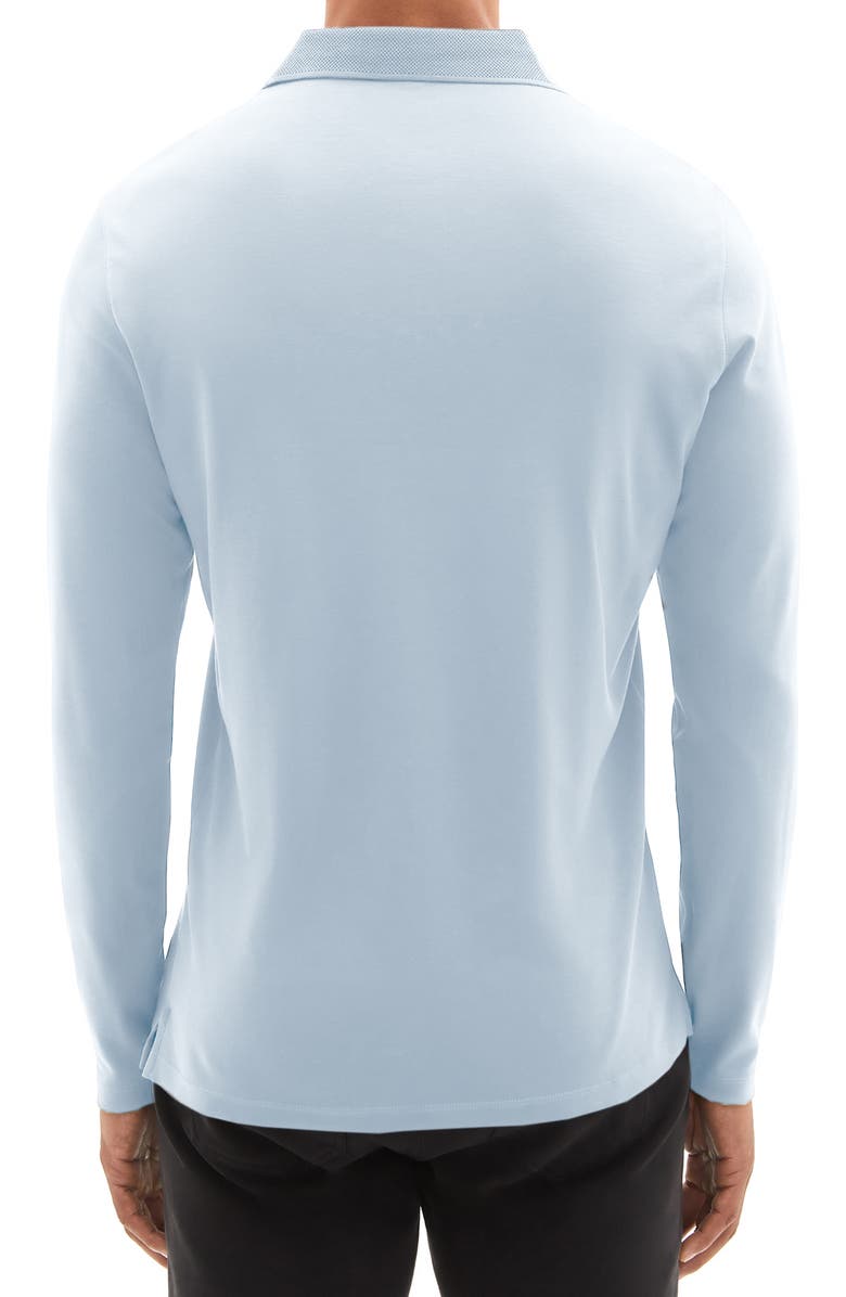 Robert Barakett Georgia Long Sleeve Polo, Alternate, color, Blue Haze