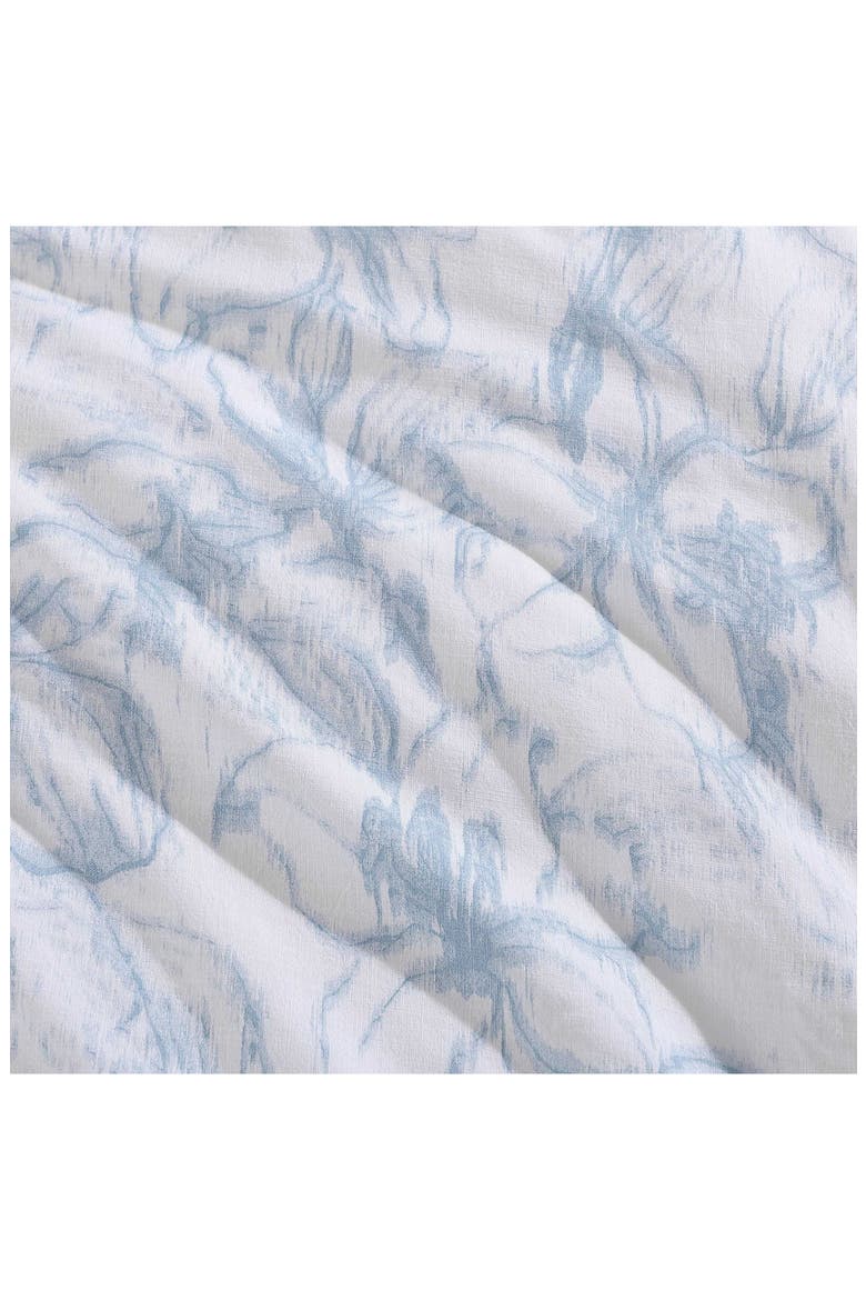 Ethereal Floral Cotton Slub Duvet Cover & Shams Set, Alternate, color, PASTEL BLUE