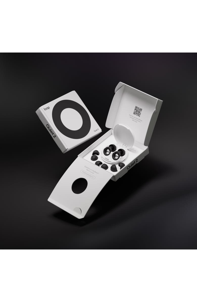 LOOP Quiet 2 Earplugs for Sleep, Focus, Travel & Commutes, Alternate, color, Black