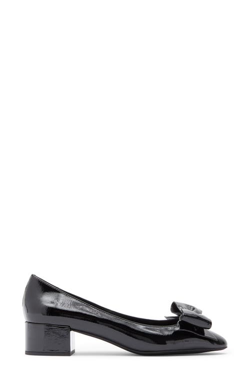 Jeffrey Campbell Maddie Bow Pump In Black Crinkle Patent