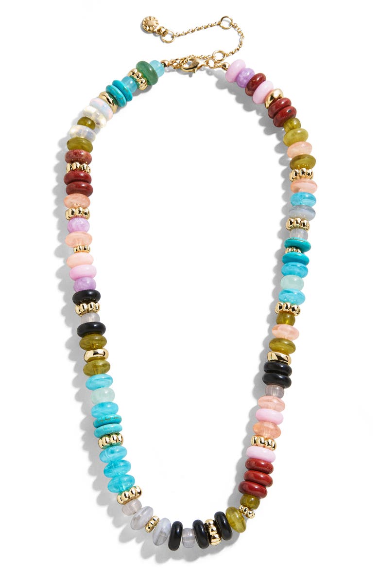 Mariel Semiprecious Bead Necklace, Main, color, BLUE