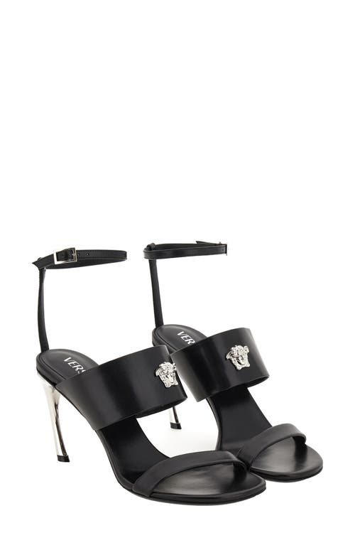 Versace Medusa Ankle Strap Sandal In Animal Print