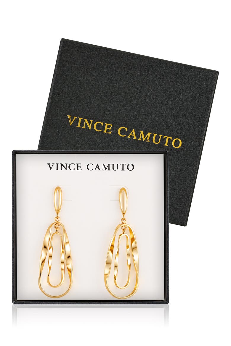 Sculptural Drop Earrings, Main, color, GOLD TONE