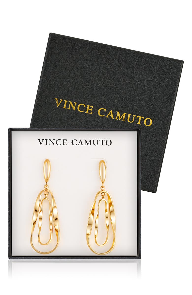 Vince Camuto Sculptural Drop Earrings, Main, color, Gold Tone