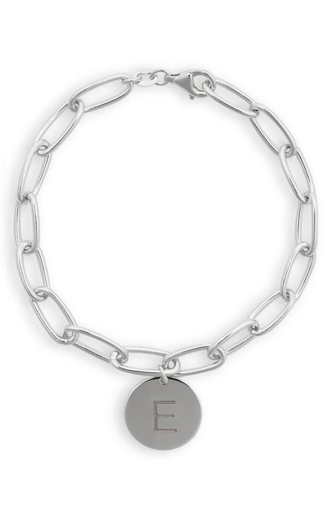 Initial Disc Charm Bracelet