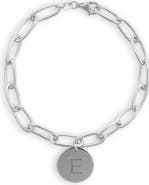 MESHMERISE Initial Disc Charm Bracelet