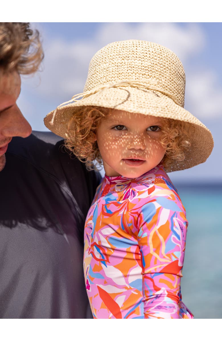 Snapper Rock Blooming Long Sleeve One-Piece Rashguard Swimsuit, Alternate, color, Multi