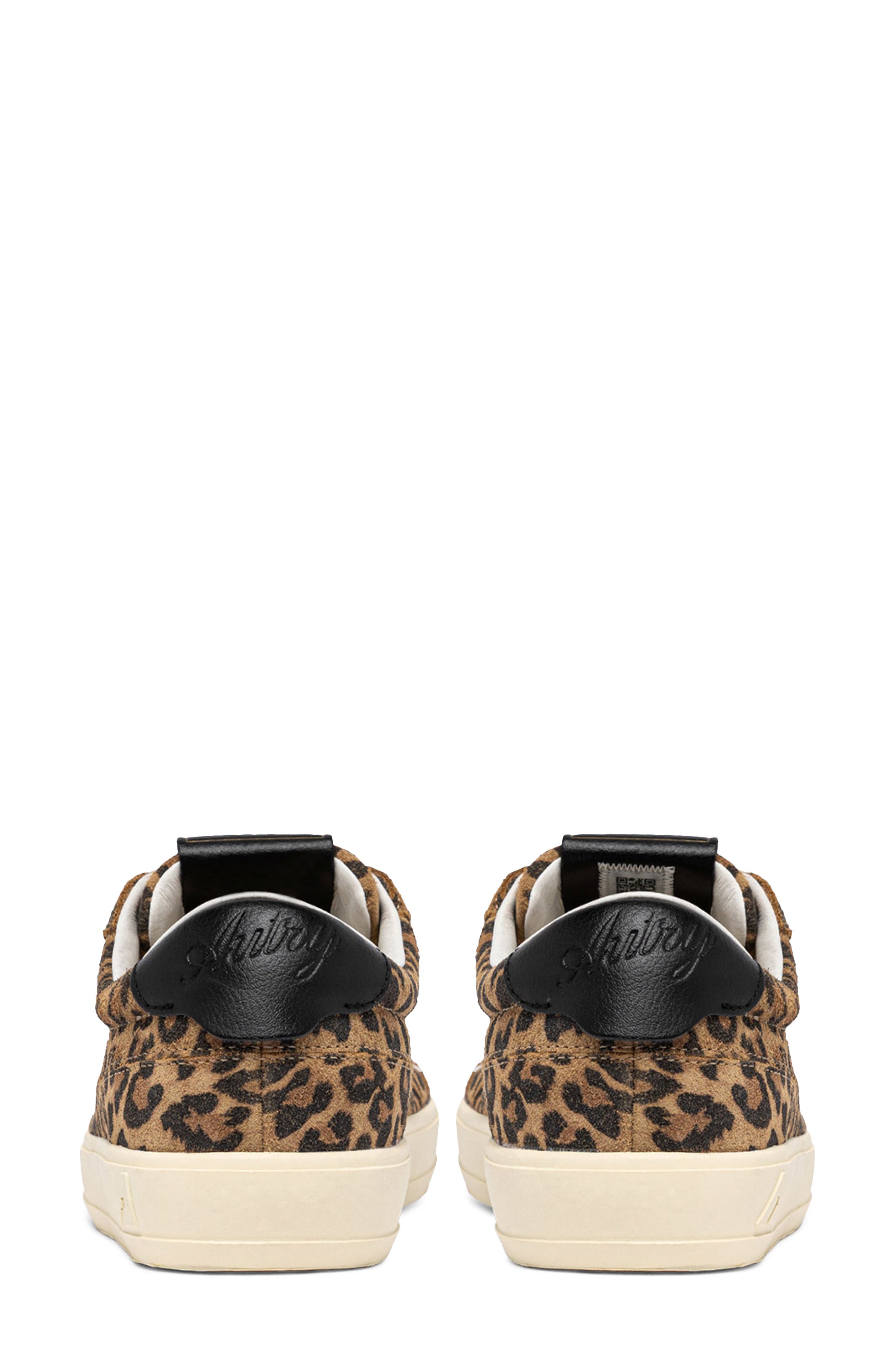 Windscape Low Leather Sneaker, Alternate, color, LEOPARD