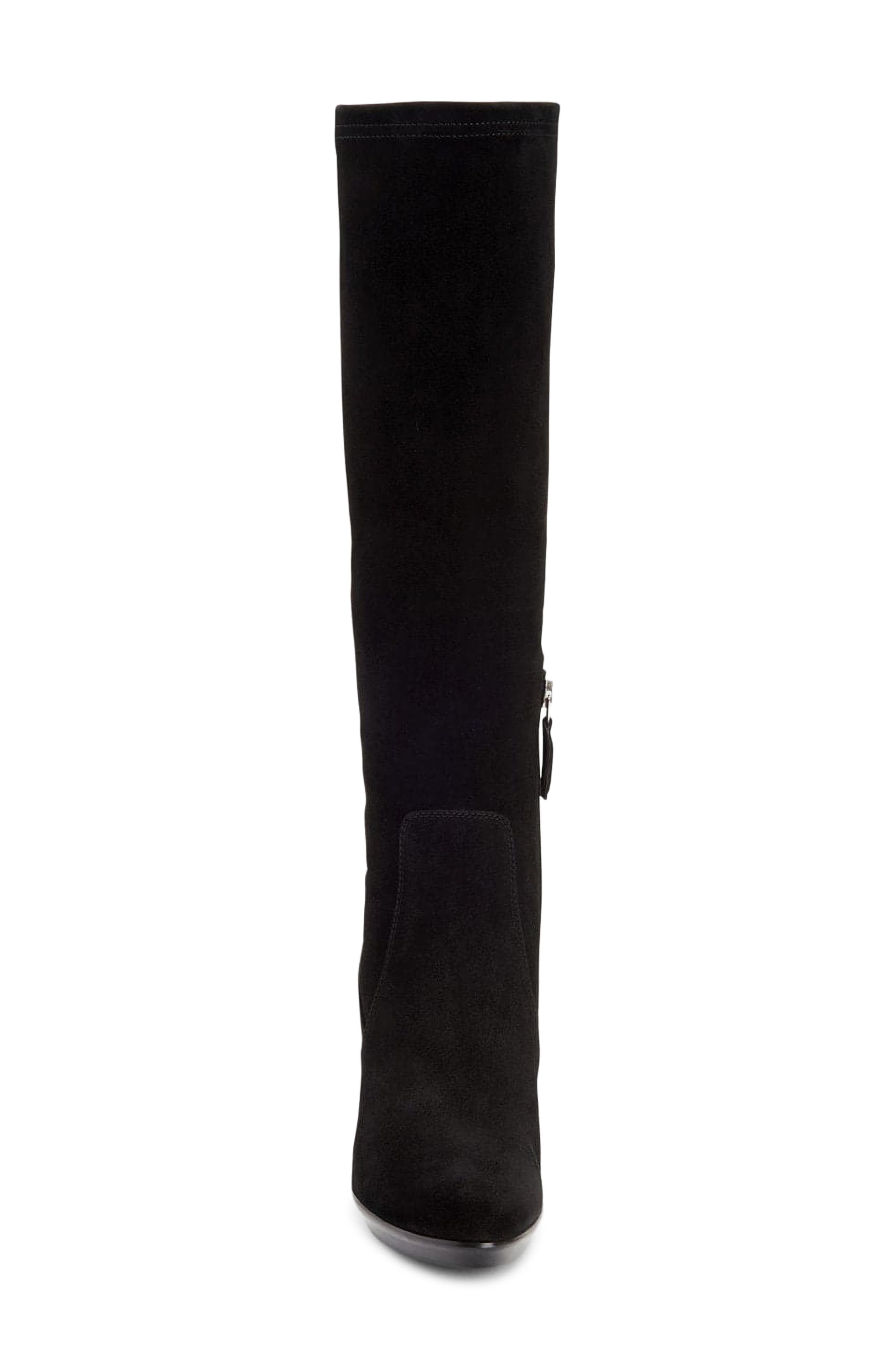Aquatalia Rhumba Weatherproof Knee High Boot, Alternate, color, Black Suede