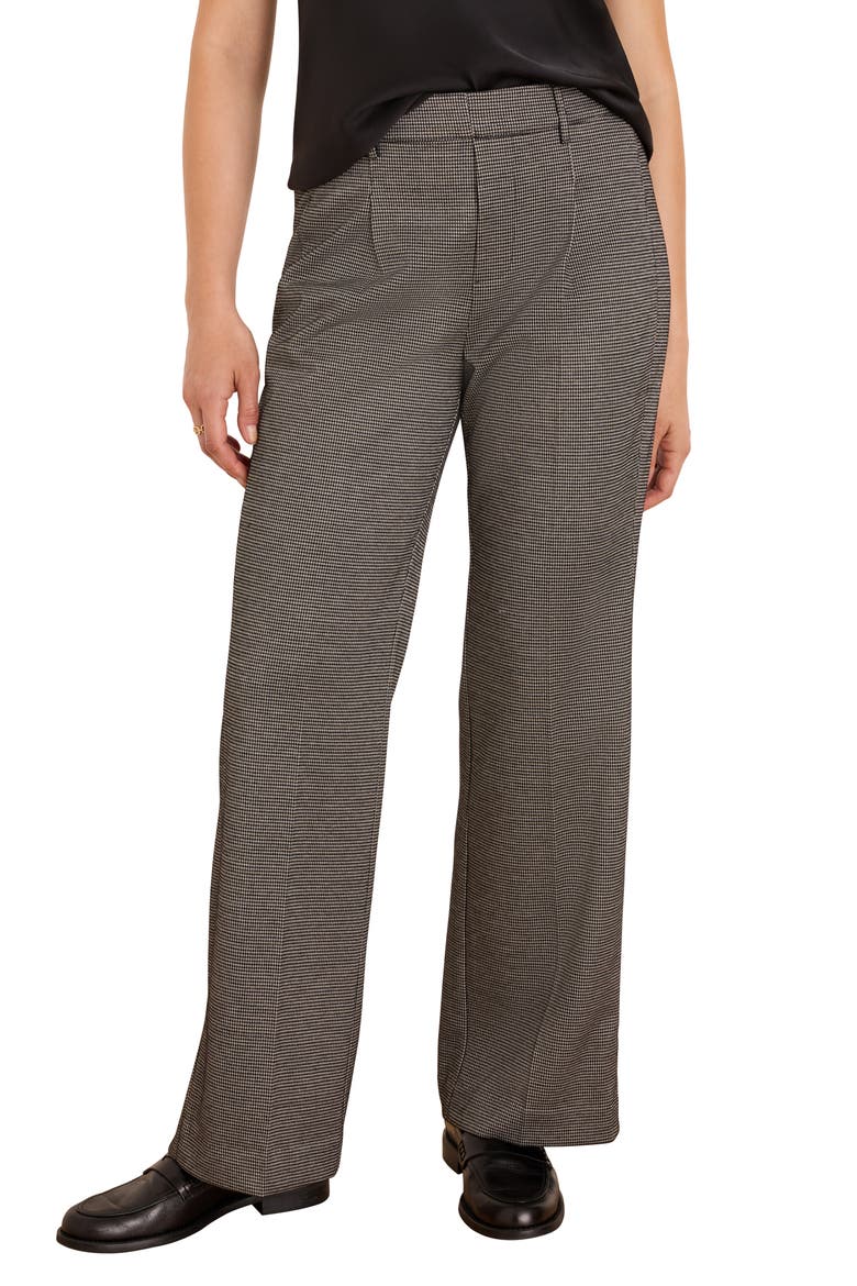 Tremont Wide Leg Tweed Pants, Main, color, BLACK MULTI