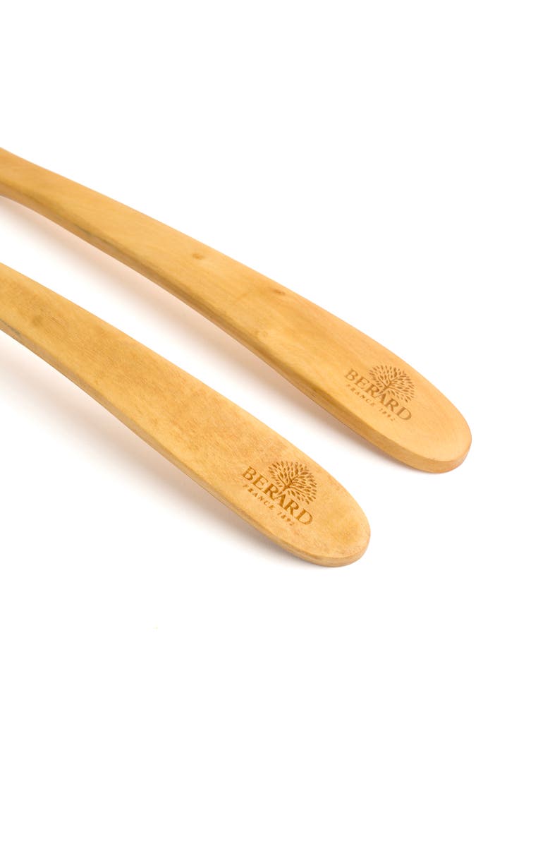 Berard Contour 12-Inch Olive Wood Salad Servers, 2 Piece Set, Alternate, color, Brown