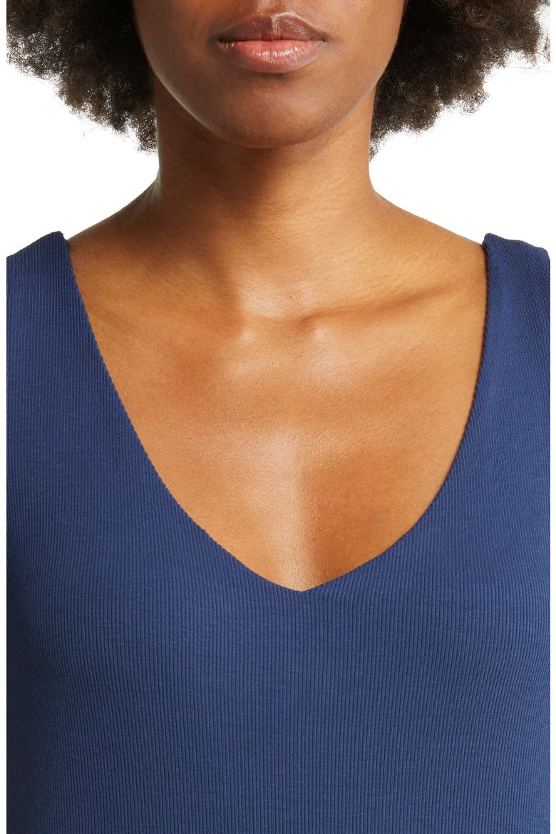 Rib Knit Nightgown, Alternate, color, NAVY