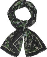 KARL LAGERFELD PARIS Wildflower Chiffon Wrap Scarf