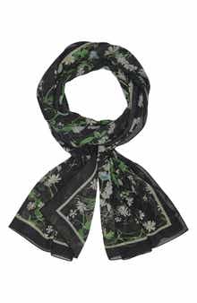 KARL LAGERFELD PARIS Wildflower Chiffon Wrap Scarf