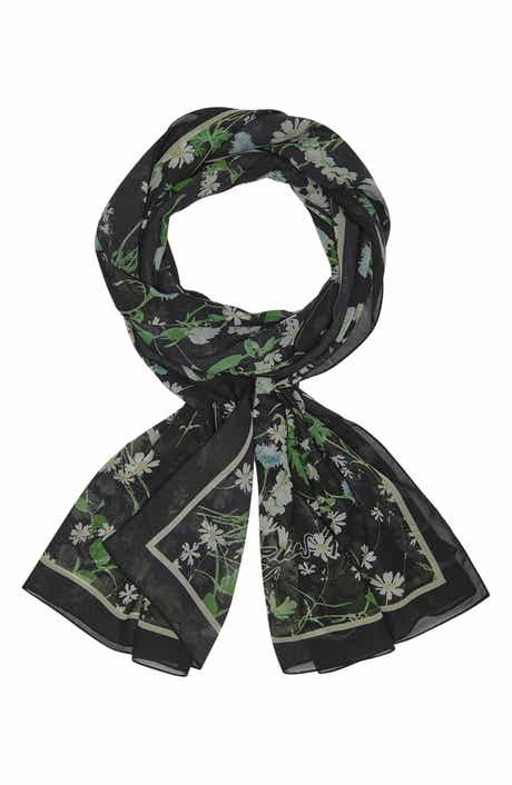 KARL LAGERFELD PARIS Wildflower Chiffon Wrap Scarf