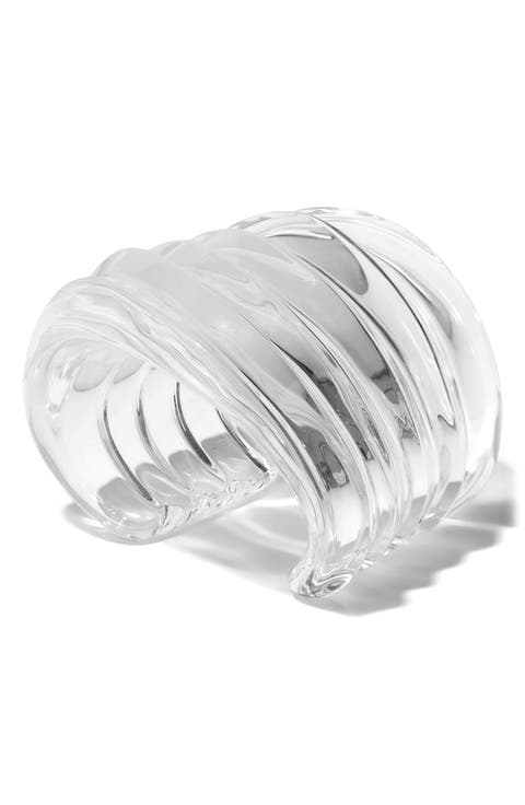 Liquid Lucite Wide Ripple Cuff