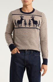 Brooks Brothers Archive Moose Scene Sweater