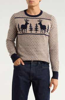 Brooks Brothers Archive Moose Scene Sweater