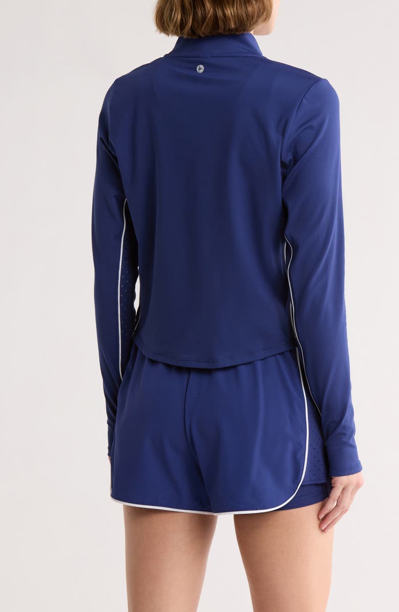 90 DEGREE BY REFLEX Serve It Up Interlock Tennis Jacket, Alternate, color, Blueprint