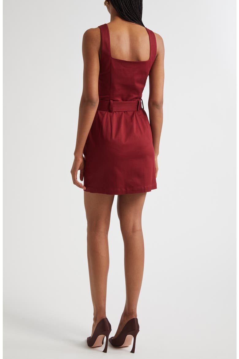 Midy Button Sleeveless Stretch Cotton Minidress, Alternate, color, BLACK CHERRY