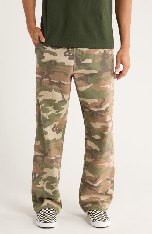 Vans Drill Chore Camo Print Cotton Pants In Multi