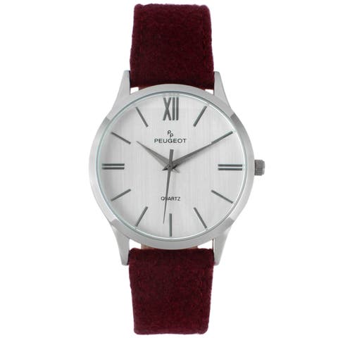 Minimalist Clean Dial Wool-Leather Strap Watch- 40MM