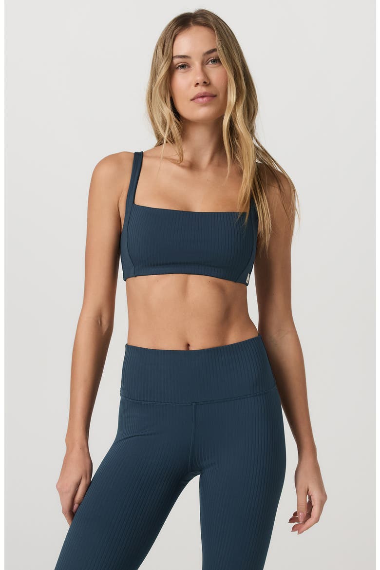 Inversion Rib Sports Bra, Alternate, color, OCEAN BLUE