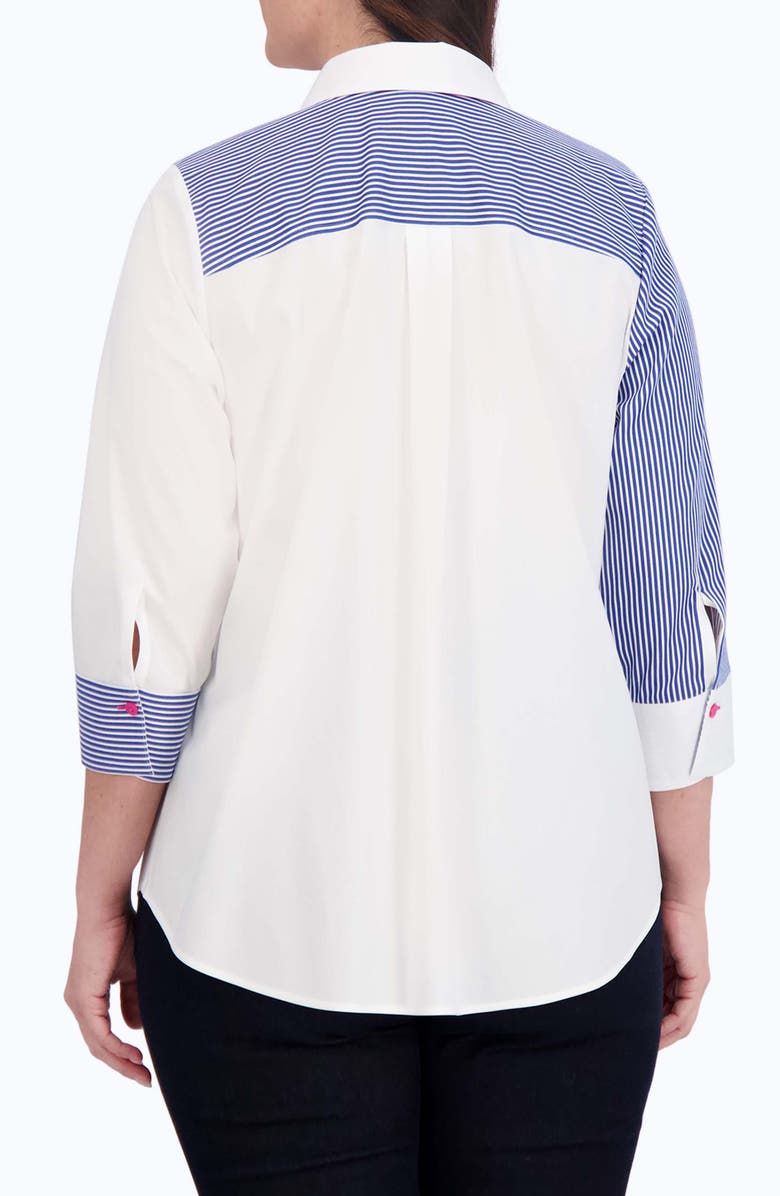 Foxcroft Charlie Mixed Print Shirt, Alternate, color,