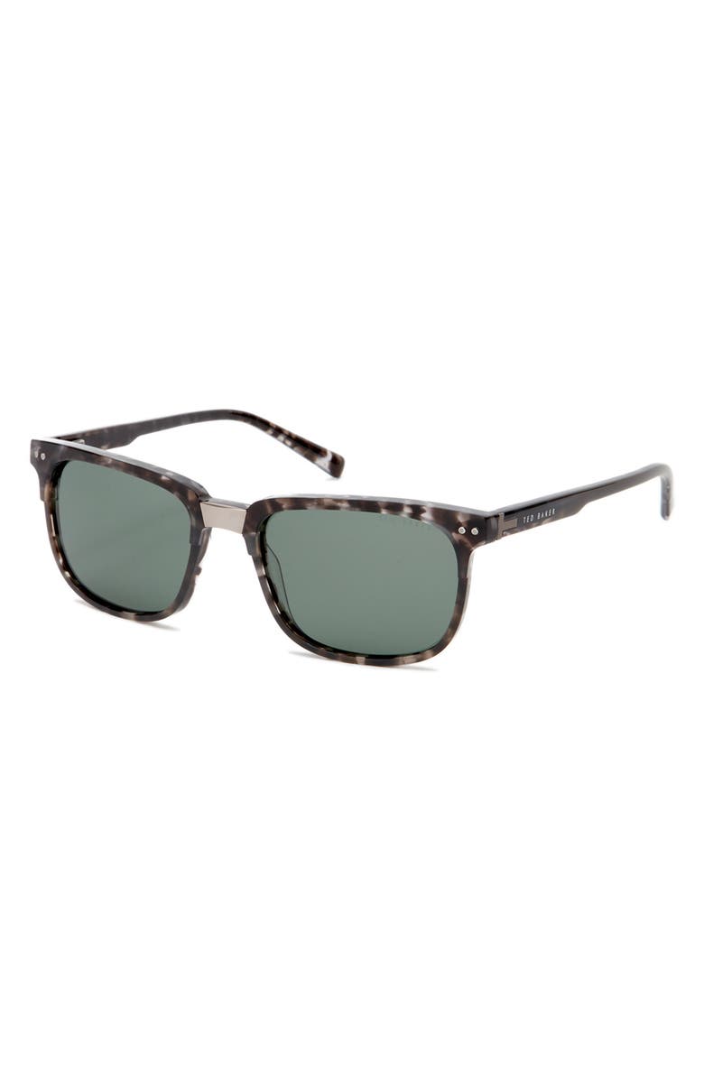 Ted Baker London 56mm Polarized Square Sunglasses, Alternate, color, Grey